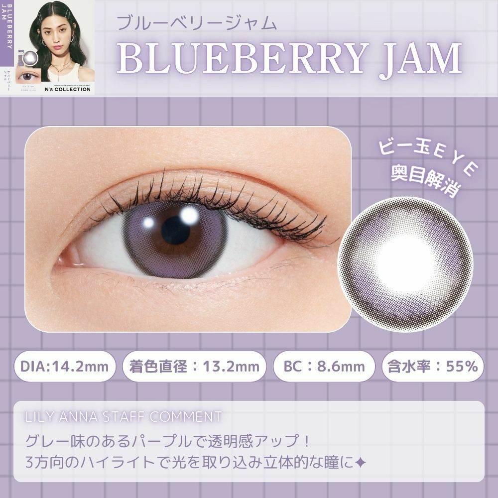 エヌズコレクション　ブルーベリージャム　レンズポイント