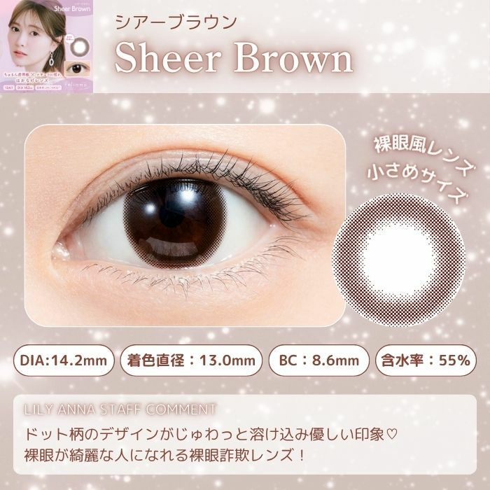 フェリアモワンデー　シアーブラウン　スタッフコメント