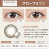 トパーズ(TOPARDS) カラコン - 指原莉乃(さっしー)  [1day] トパーズ グローブラウン レンズポイント