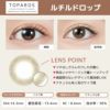 トパーズ(TOPARDS) カラコン - 指原莉乃(さっしー)  [1day] トパーズ ルチルドロップ レンズポイント