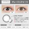  トパーズ(TOPARDS) カラコン - 指原莉乃(さっしー)  [1day] トパーズ グレージュクォーツ レンズポイント