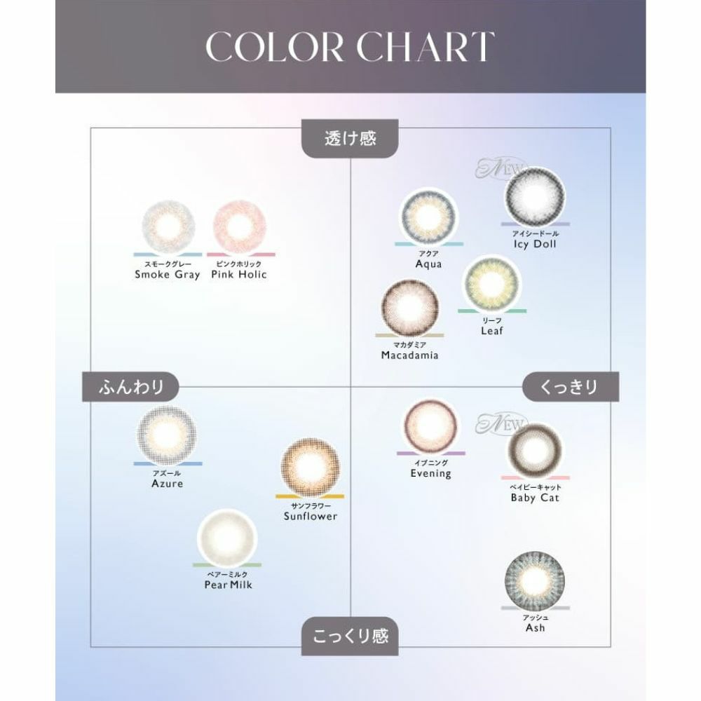 クルーム アクア カラーチャート