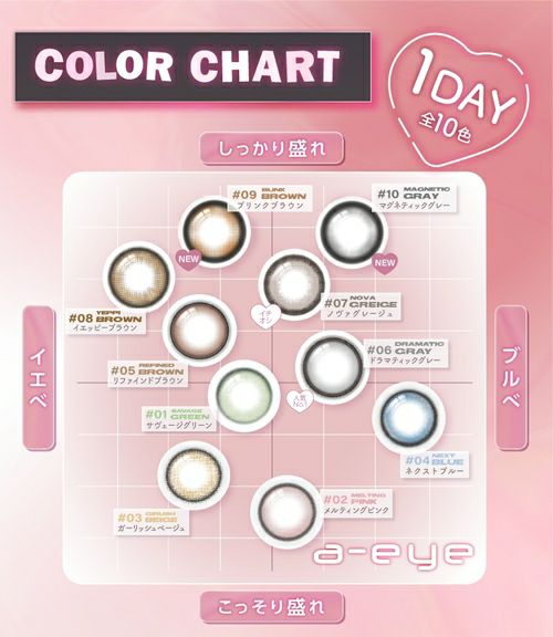  [1day] エーアイ ノヴァグレージュ　カラーチャート