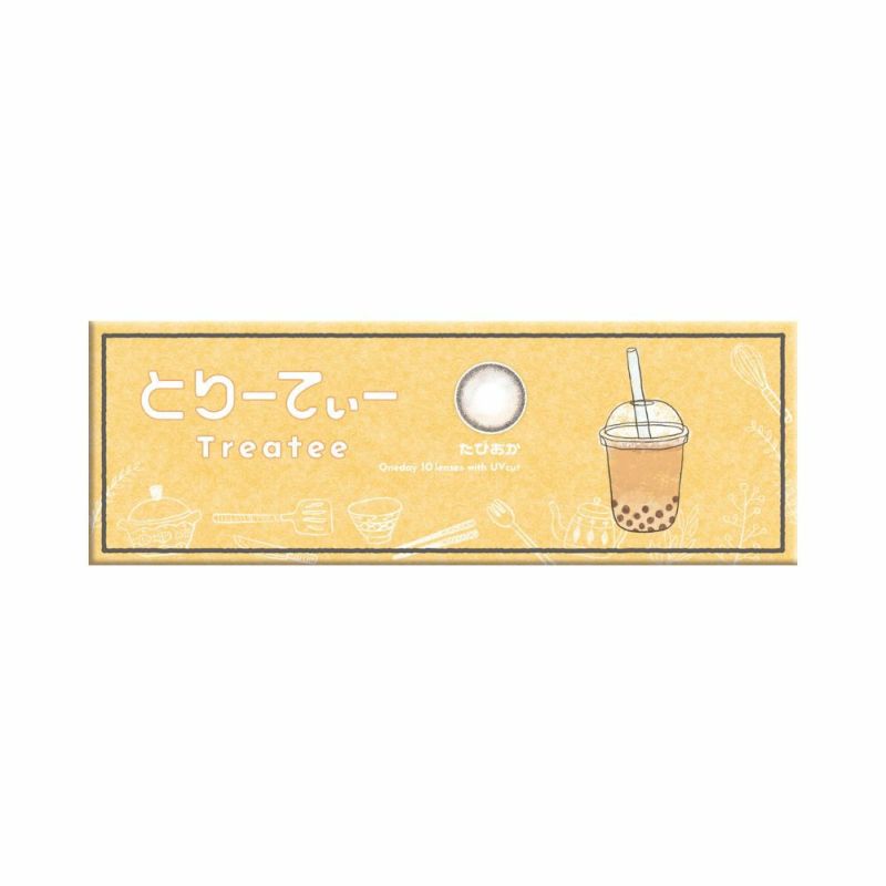 とりーてぃー ワンデー カラコン - 辻希美 たぴおか パッケージ画像