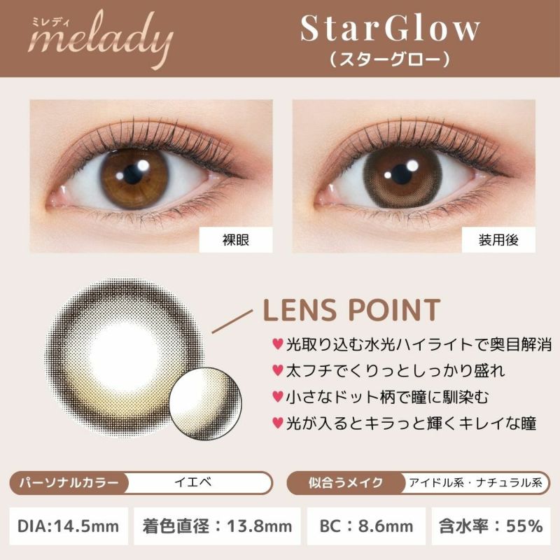 ミレディ ワンデー (melady 1day) カラコン 大谷映美里 ワンデー スターグロー レンズポイント