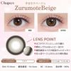 シャプン (Chapun) カラコン - 齊藤なぎさ (なーたん) ワンデー ずるモテベージュ レンズポイント