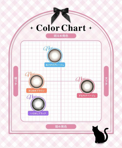 シャプン (Chapun) カラコン - 齊藤なぎさ (なーたん) ワンデー ずるモテベージュ ずるモテベージュ カラーチャート