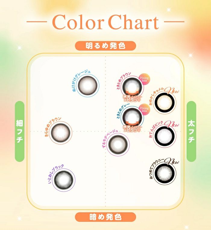 シャプン (Chapun) カラコン - 齊藤なぎさ (なーたん) いとおしブラック カラーチャート