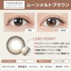 トパーズ(TOPARDS) カラコン - 指原莉乃(さっしー) ワンデー ムーンメルトブラウン　レンズポイント