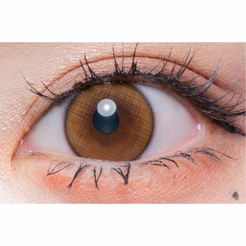 フルーリー　ワッフルチェックブラウン　装用画像