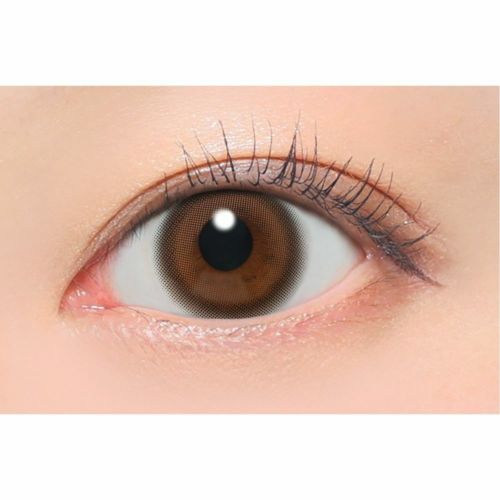 キャンマジ　1day　ルルブラウン　装用画像