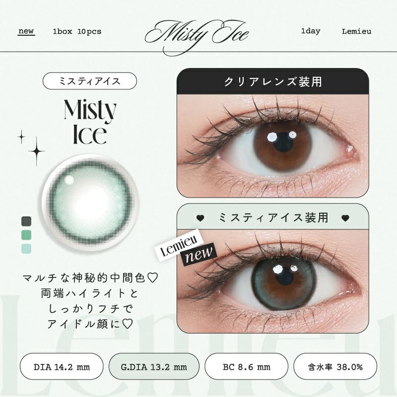 ミスティアイス　ルミュー　装用比較