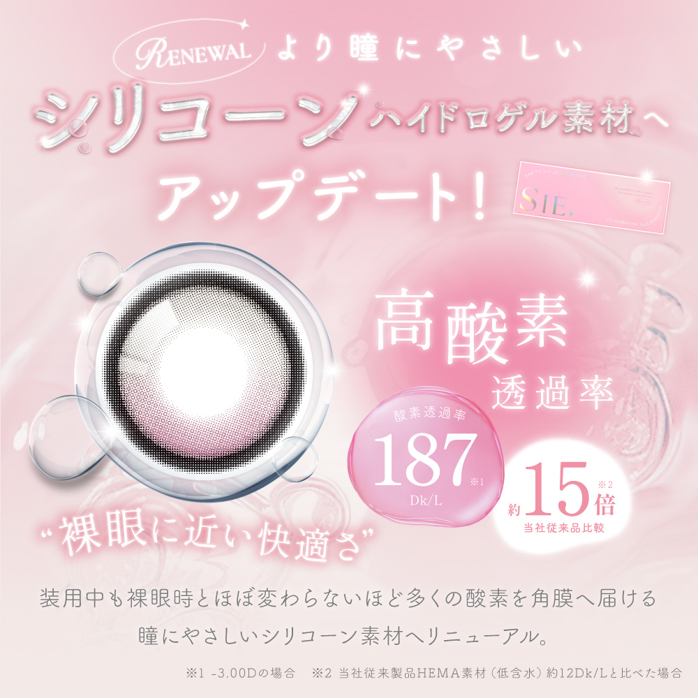  シー ワンデー トゥワイス モモ マイベイビー  カラーチャートレンズスペック